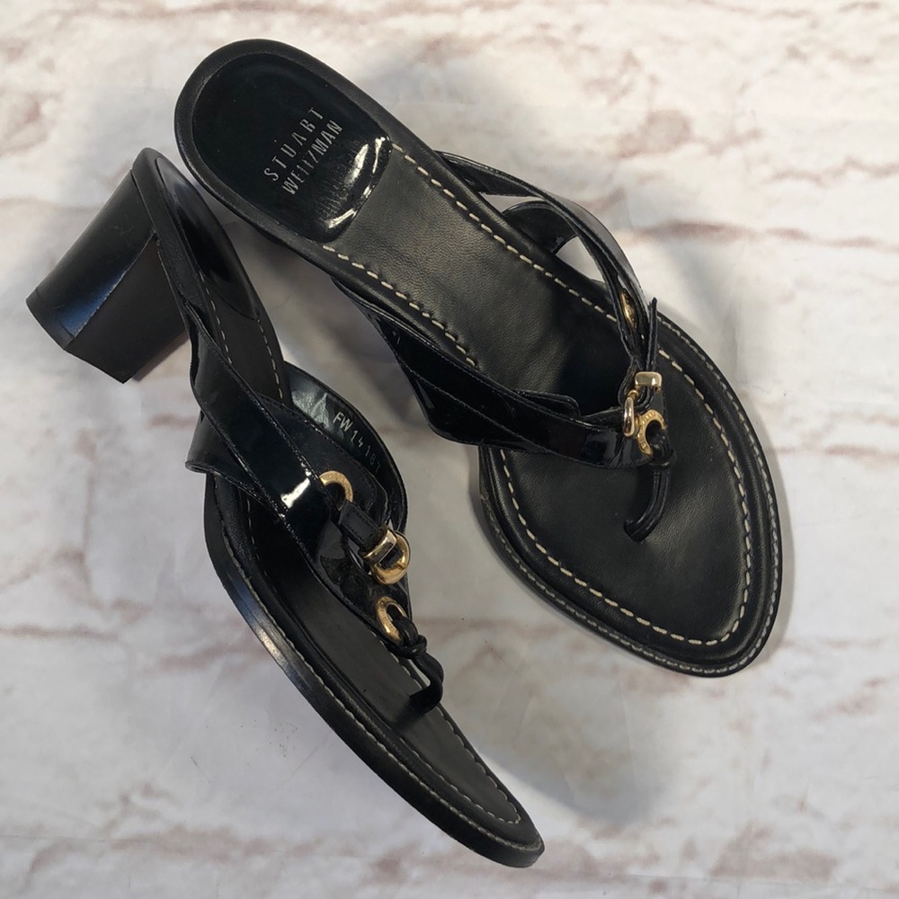 Stuart Weitzman Sandals. Size 7.5. Black - image 1